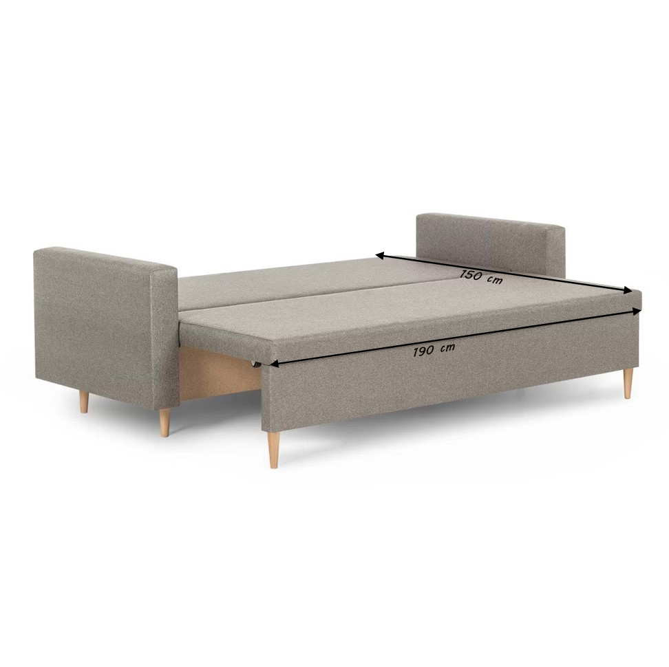 Kanapa sofa 3 osobowa z funkcją spania KEN rozzłożona kopia